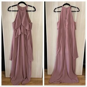 BCBGENERATION Ruffle Gown in Woodsmoke